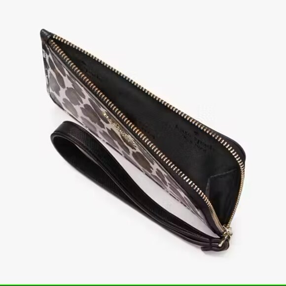 Kate Spade  Lucy Leopard Small L Zip Wristlet KH770 - Picture 2 of 4